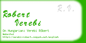 robert verebi business card